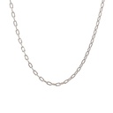 Elongated Trace 42cm Necklace in 9K White Gold