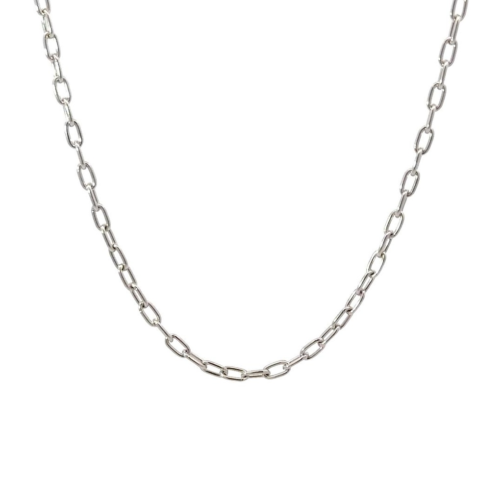 Elegant White Gold Cable Link Chain Timeless Elegance for Everyday Wear