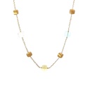 Cube Multi Gemstone Necklace On 18K Gold