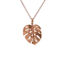 Monstera Leaf Pendant In 9K Rose Gold