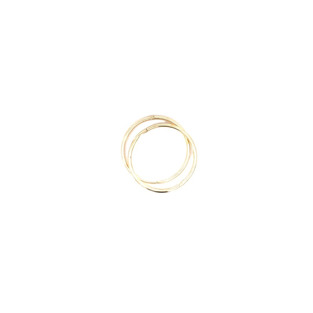 Sleeper Earrings | 9K Yellow Gold Hoop 14mm