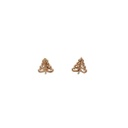 Christmas Tree Earrings Silver Gold Plate