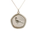 Pigeon Pendant | Crowned Victoria Pigeon In Silver