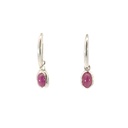 Ruby Sterling Silver Earrings