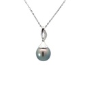 Tahitian Pearl & Pave Diamond Pendant In 18K