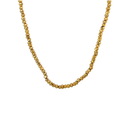 Gleaming Elegance: Gold-Plated Bead Necklace 70cm