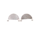 Half Moon Stud In Sterling Silver