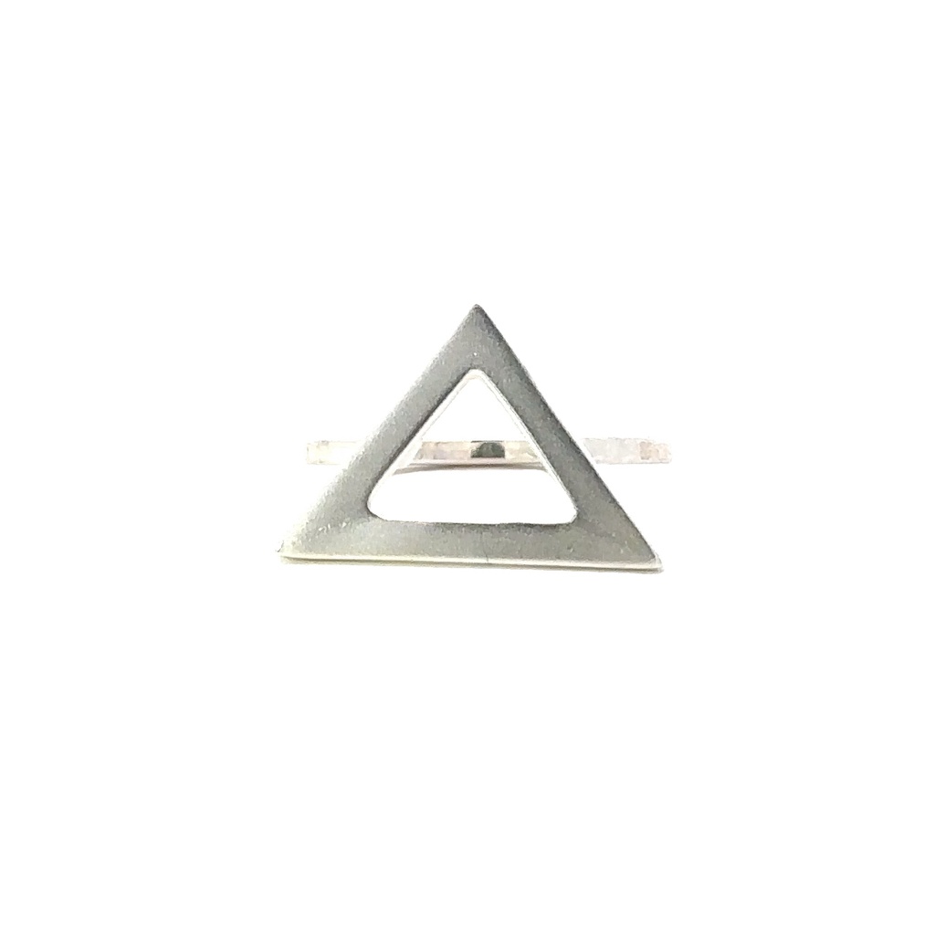 Triangle Design Ring in Sterling Silver