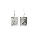 Papua New Guinea Flag Earrings In Sterling Silver