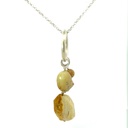 Sterling Silver Necklace With Jasper Stone Tassle