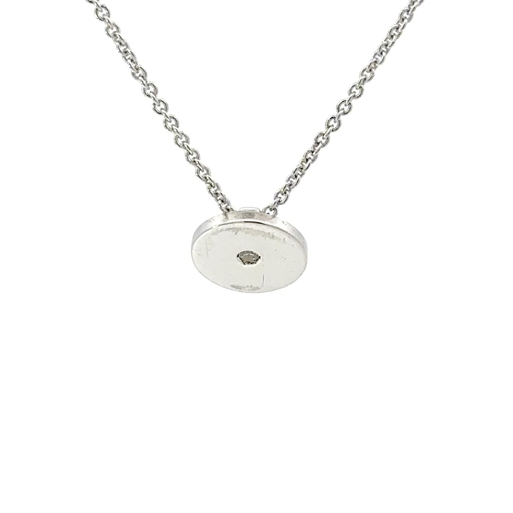 Elegant Silver Cubic Zirconia Pendant Necklace