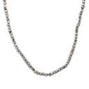 Radiant Elegance: Silver-Plated Pyrite Bead Necklace 70cm