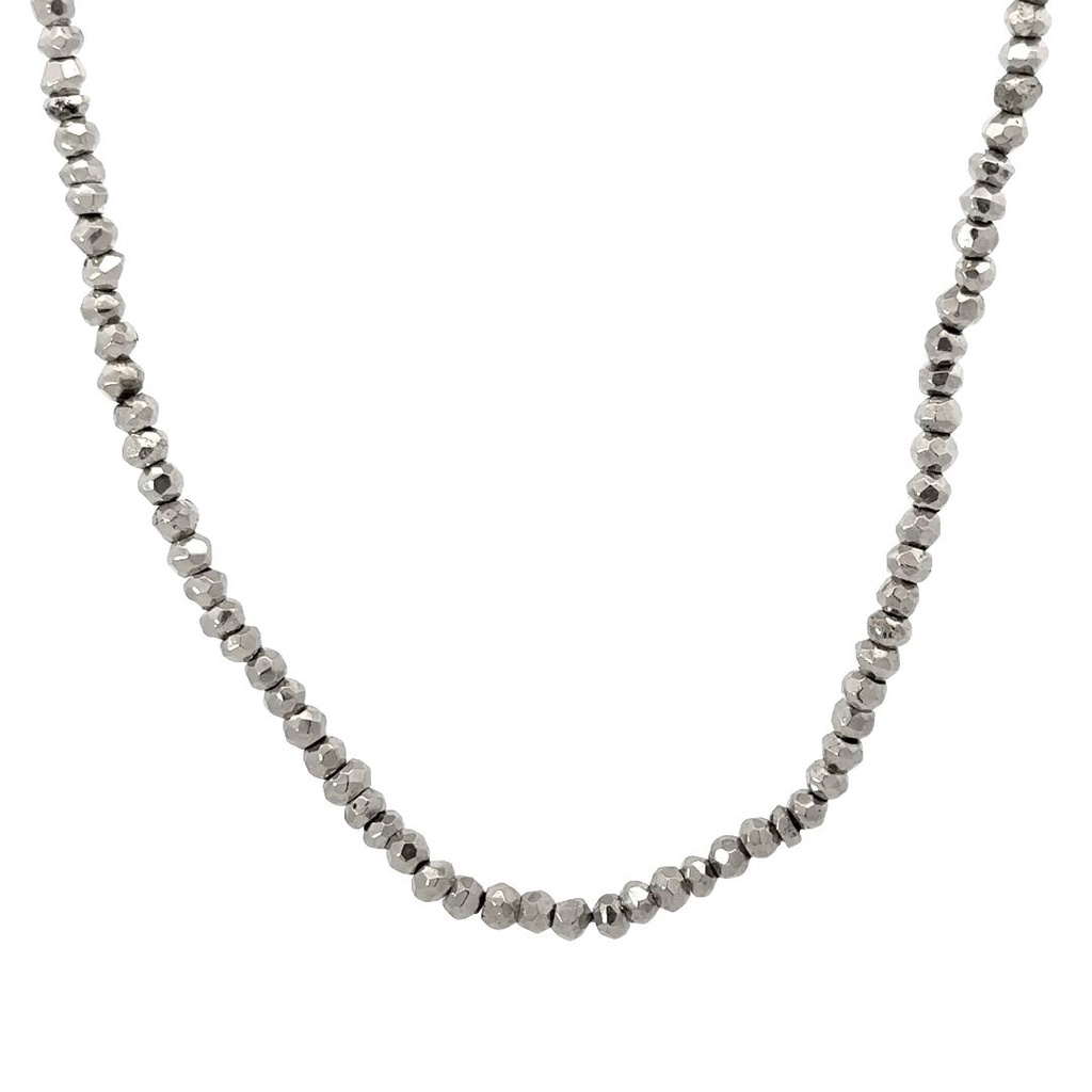 Simply Sparkling: Silver-Plated Pyrite Bead Necklace 40cm Length