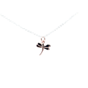 Petals "No One is You" Dragonfly Silver Necklace