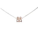 Petals 'Friends'  Necklace In Silver & Rose Gold Plate