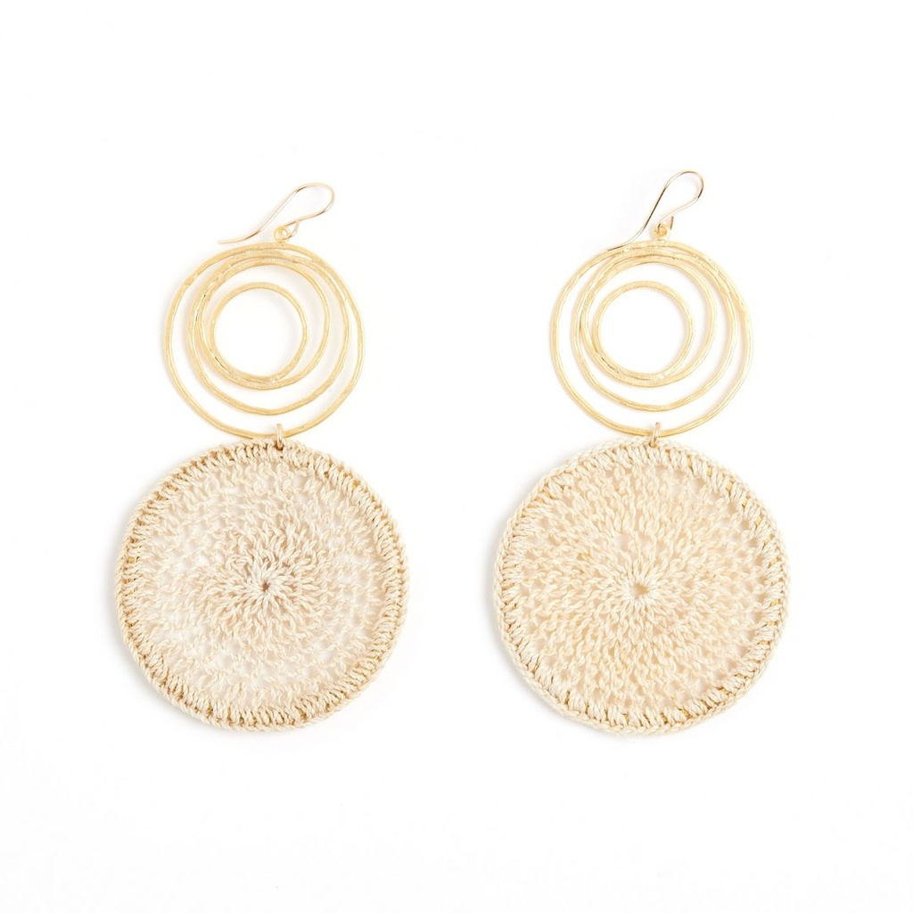 Swirl Earrings Gold by Bilum & Bilas