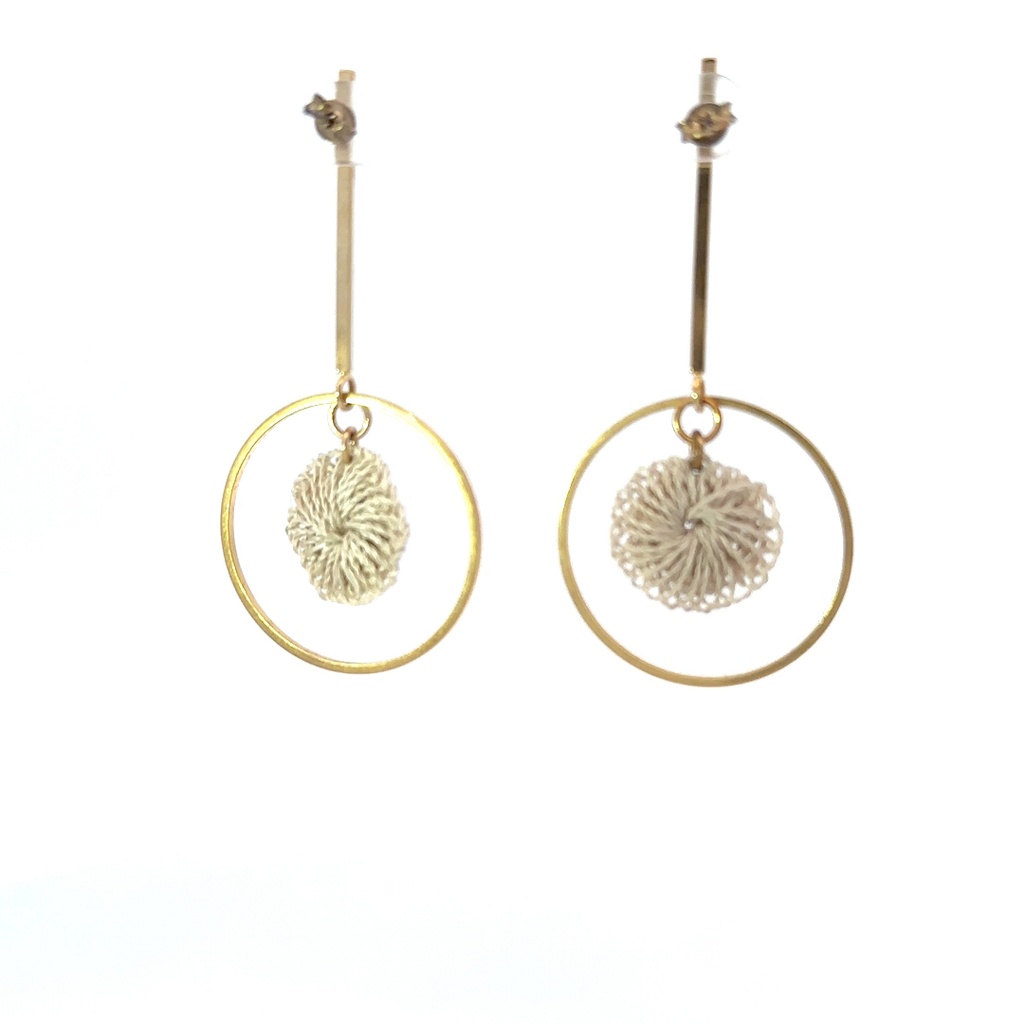 Natural Fibre Drop Earrings from Bilum & Bilas