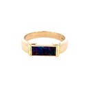Narrow Doublet Opal Ring in 14ct