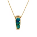 Opal And Diamond Pendant | 14ct Yellow Gold