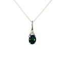 Triplet Opal Pendant | Exquisite Greens & Blues & CZ