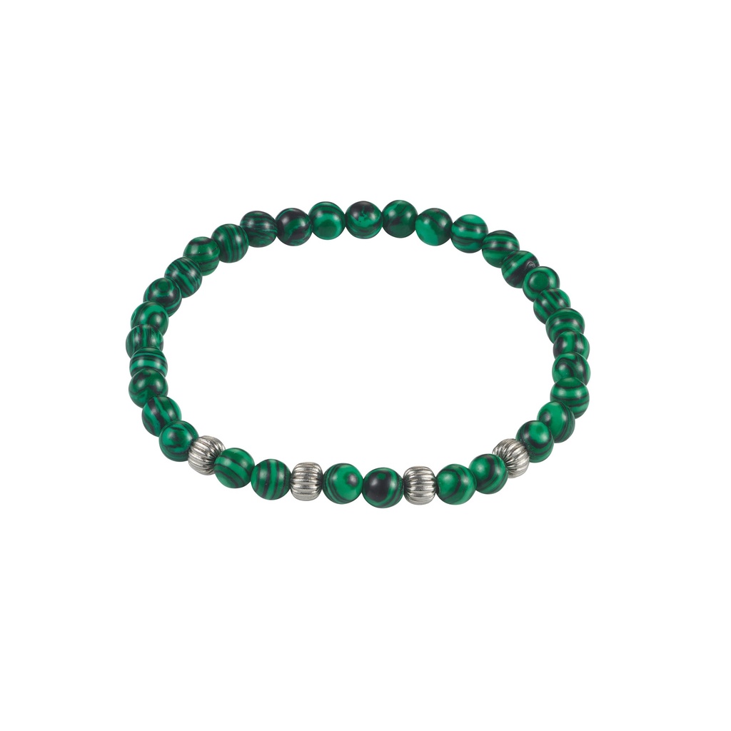 Men's Green Malachite Beaded Bracelet