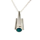Radiant Blue Opal Silver Pendant – Elegance for Every Occasion