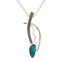 Opal Pendant In Serene Blues Reminiscent Of The Ocean Depths