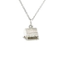 Coastal Hut Pendant In Sterling Silver