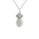 Elegant Petite Pineapple Pendant In Sterling Silver