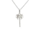 Swaying Fronds Palm Tree Pendant In Silver