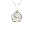 Guria Crowned Victoria Pigeon Pendant In Silver