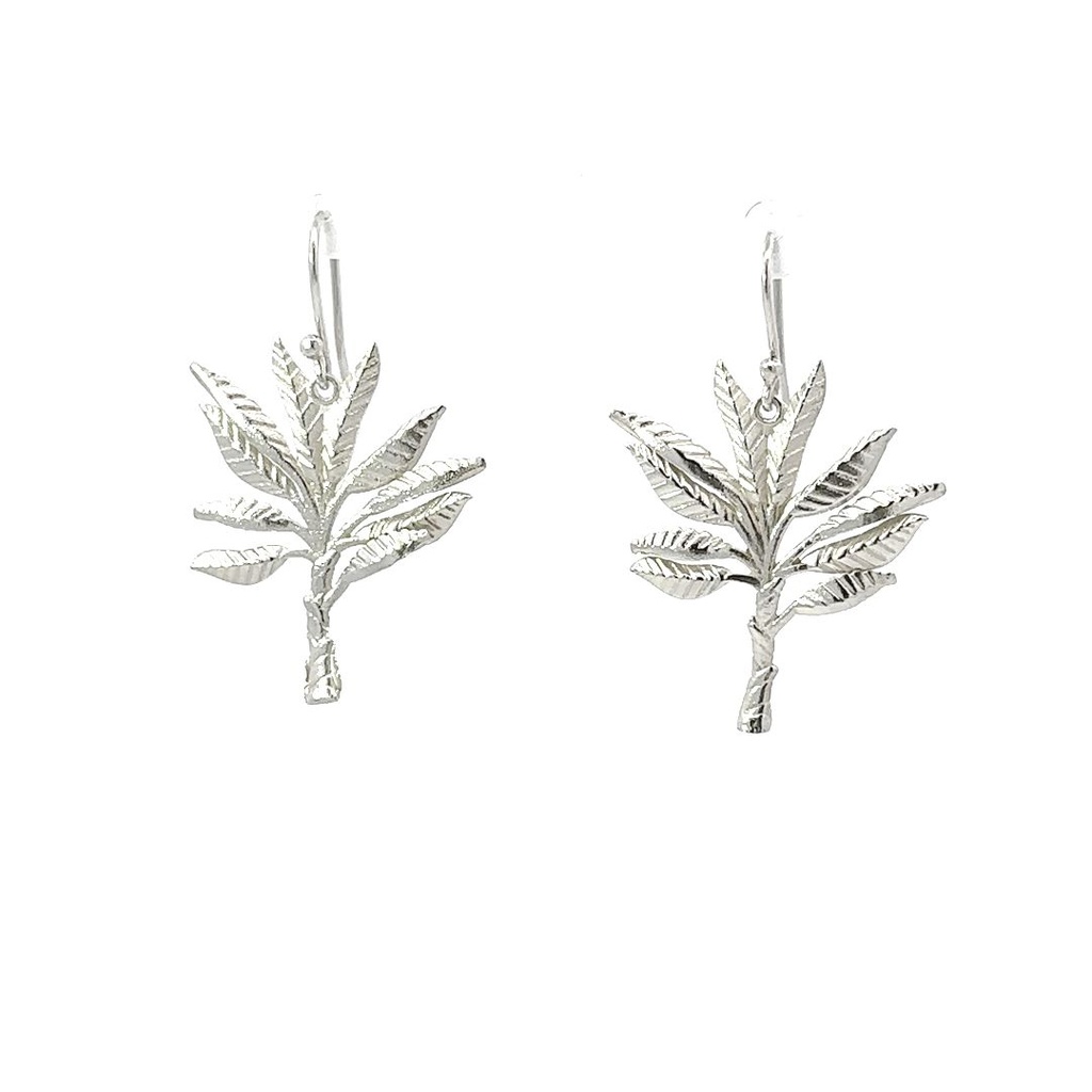 Banana Tree Earrings Small In Sterling Silver