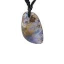 Natural Boulder Opal on Macramé Black Cord