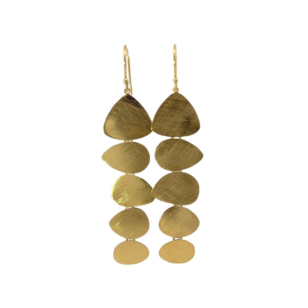 Gold Plated Brass Chandelier Earrings