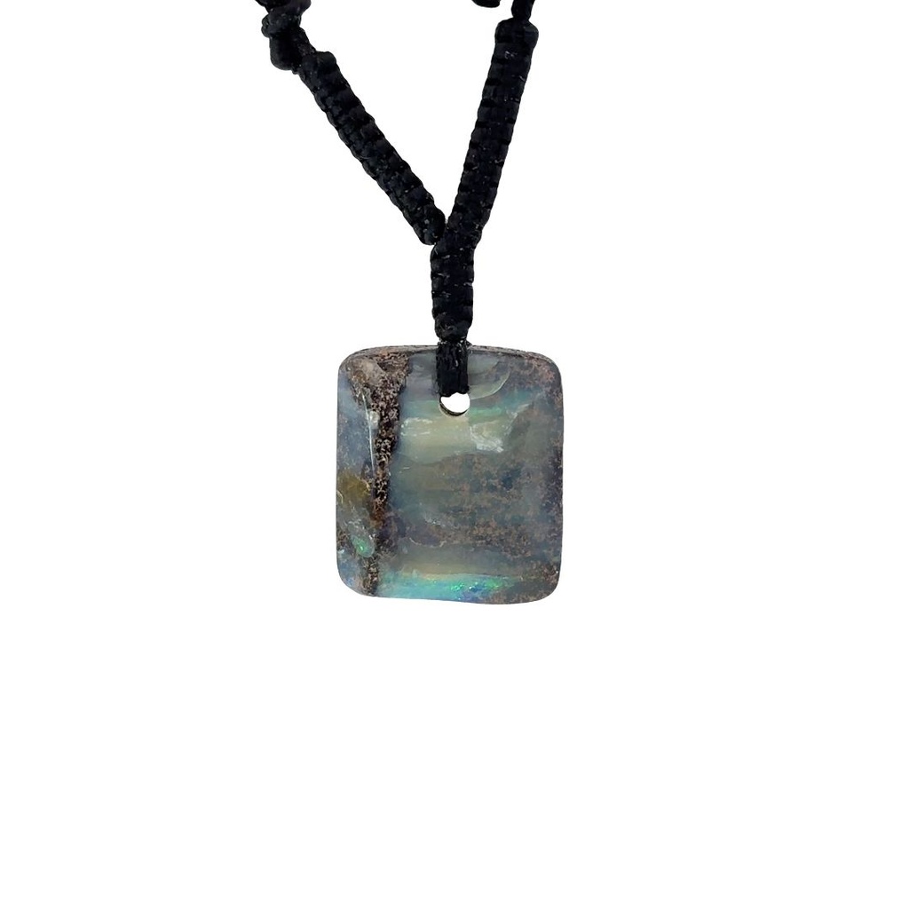 Australian Boulder Opal on Black Cord