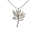 Large Sterling Silver Banana Leaf Pendant