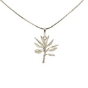 Medium Sterling Silver Banana Leaf Pendant