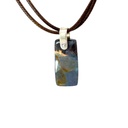 Sterling Silver Boulder Opal Pendant on Leather