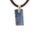 Sterling Silver Boulder Opal Pendant on Leather