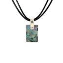 Boulder Opal Pendant W/ Silver on Leather
