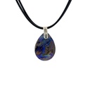 Silver Boulder Opal Pendant on Black Leather