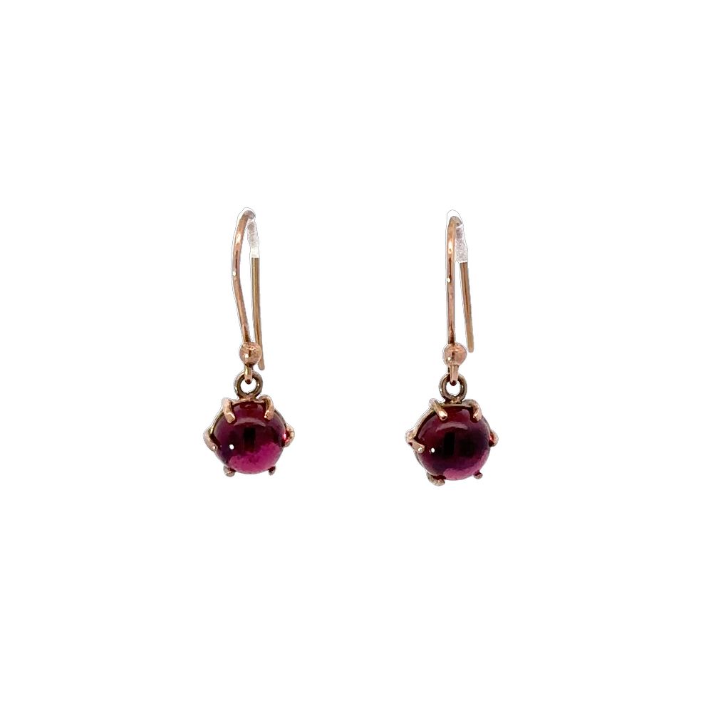 Garnet Earrings In 9K Rose Gold