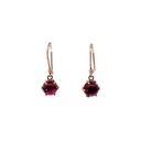 Garnet Earrings In 9K Rose Gold