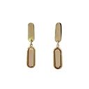 Smoky Quartz Earrings In Yellow Gold