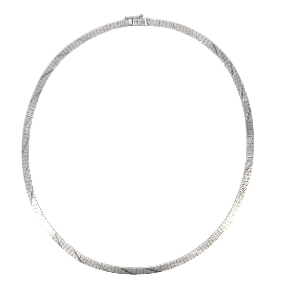 Sterling Silver Flattened Collar