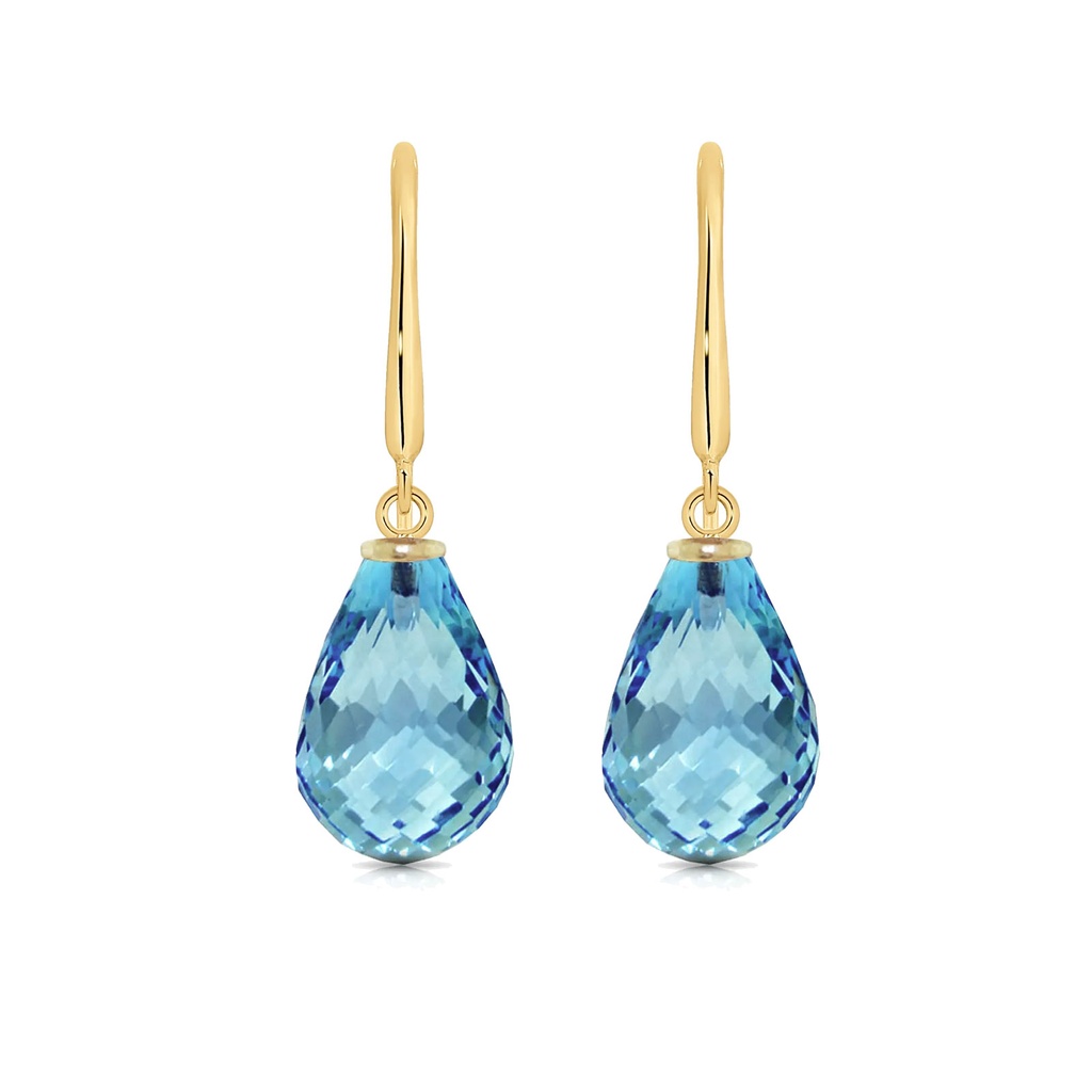 Topaz Drop Earrings in Gold | Briolettes