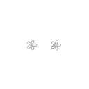 Children Sterling Silver Small Flower Shaped Stud Earrings