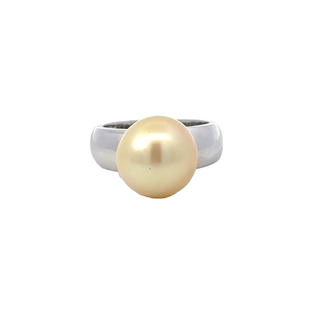South Sea Pearl Ring In 18K White Gold
