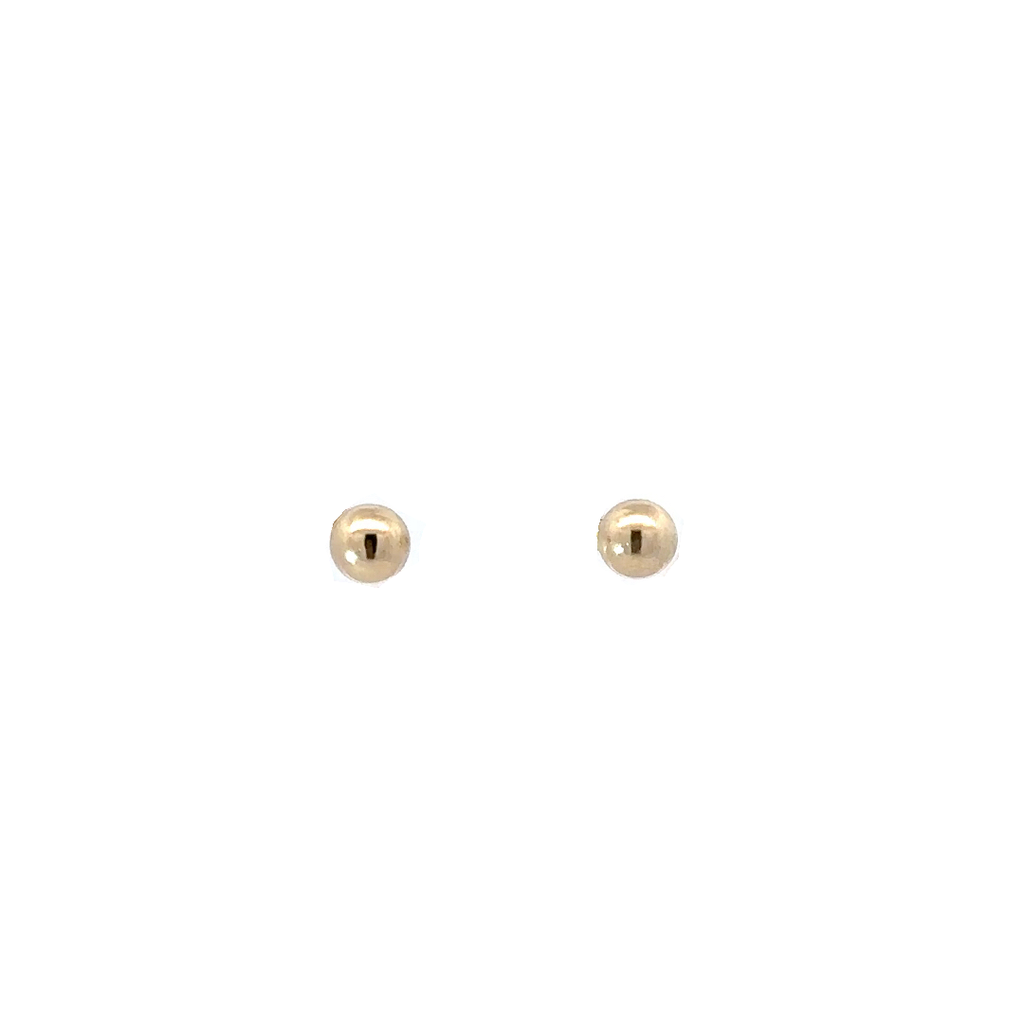 Ball Stud Earrings In 9ct Yellow Gold