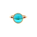 Ruby and Glass Ring in Yellow Gold